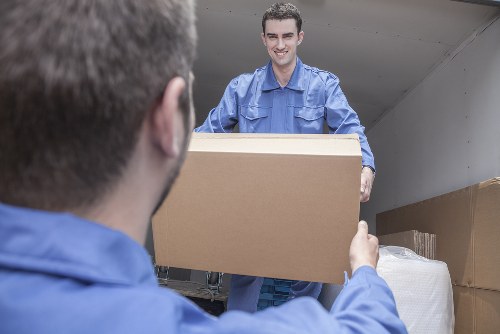 Packing boxes for a home move in Coneyhall