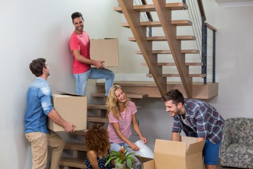 Removal team preparing a local house move in Coneyhall