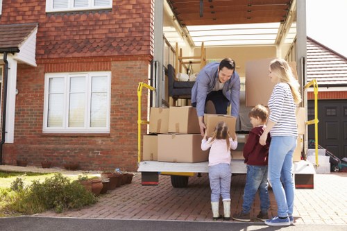 Local packing team working in a Coneyhall property