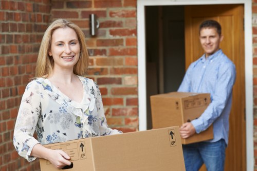 Office removals team planning a business move in Coneyhall