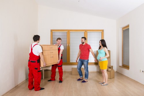 Driver estimating van space for a local house move
