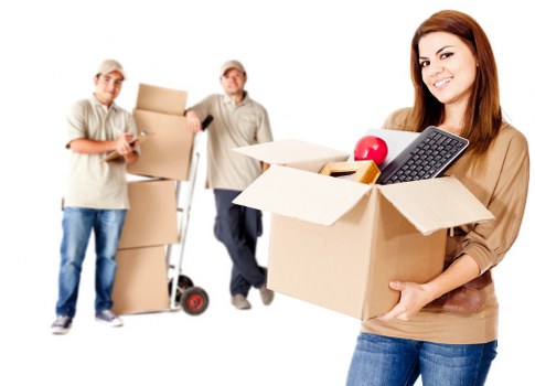 Furniture and household items loaded into a removal van