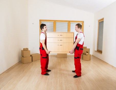 Local removal van positioned for a residential move in Coneyhall